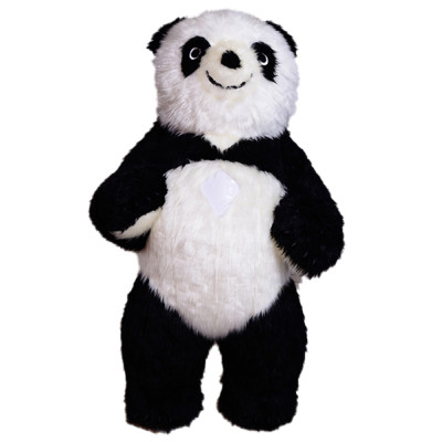 Przebranie dmuchane, kostium - Panda z długim futrem